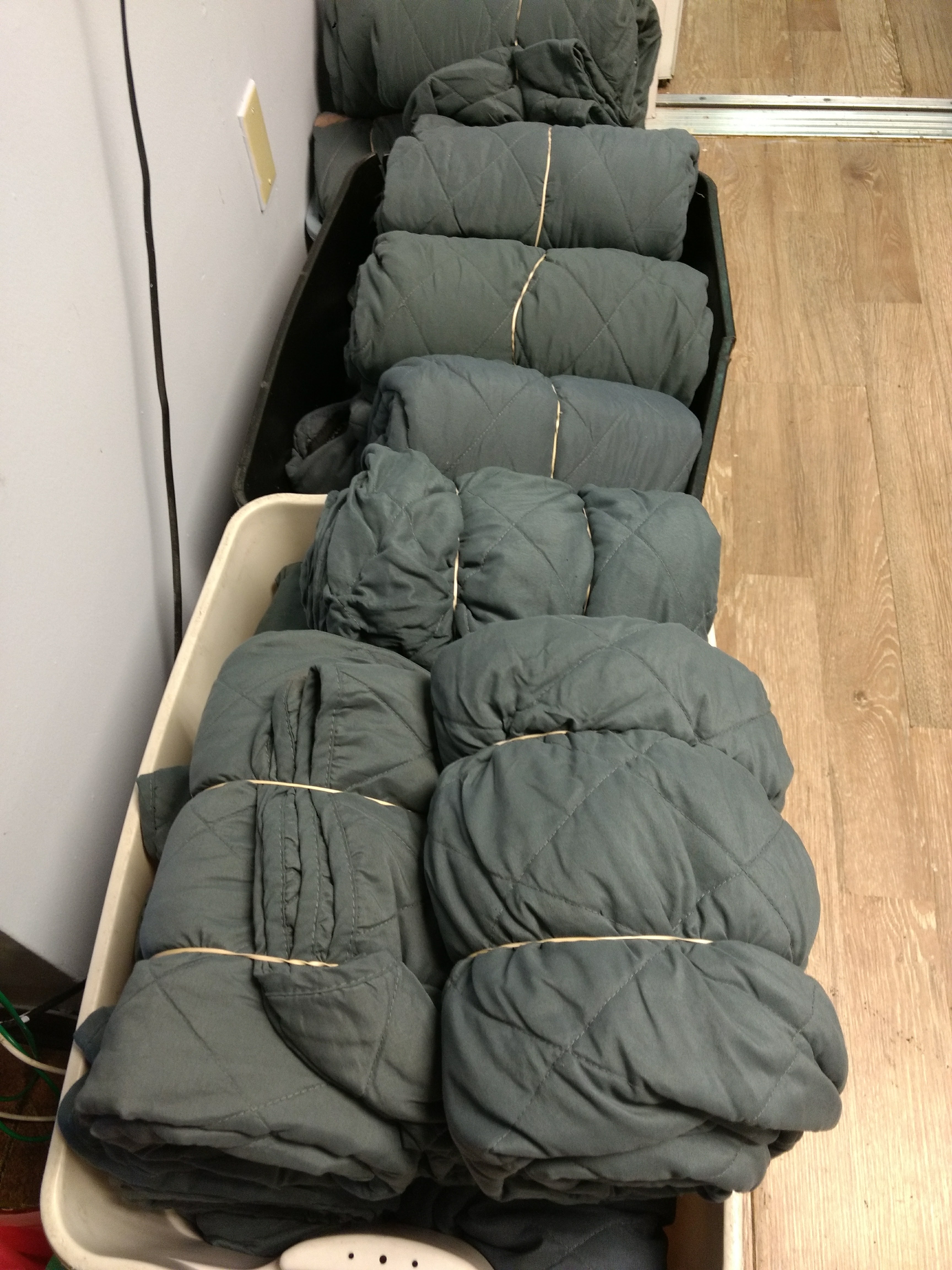 Sleeping bags for homeless people.