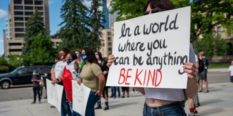 One act of kindness you can do today is give food to homeless children.