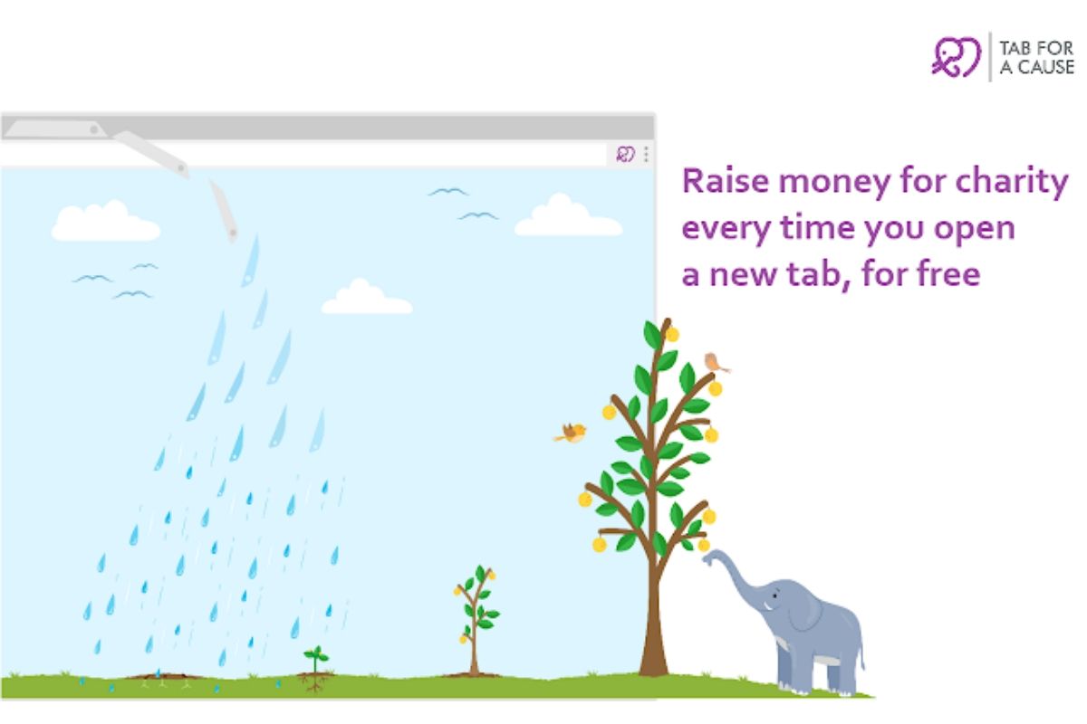 A screenshot from the website of Tab for a Cause.