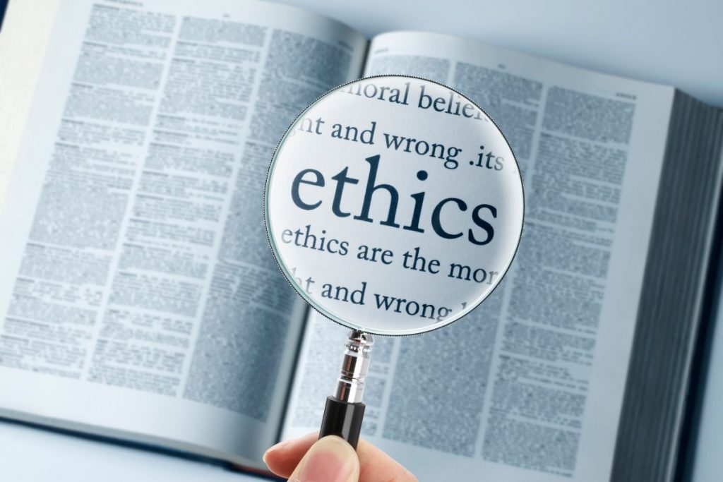 Someone searches for what the word ethics means.