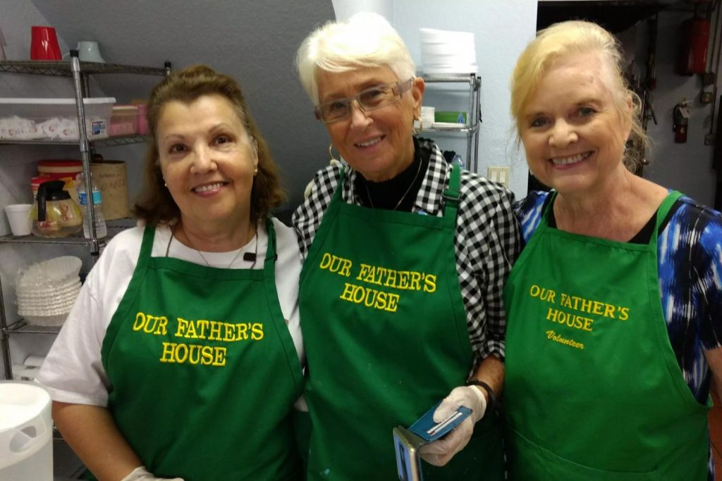 Kitchen volunteers at Our Father's House Soup Kitchen.