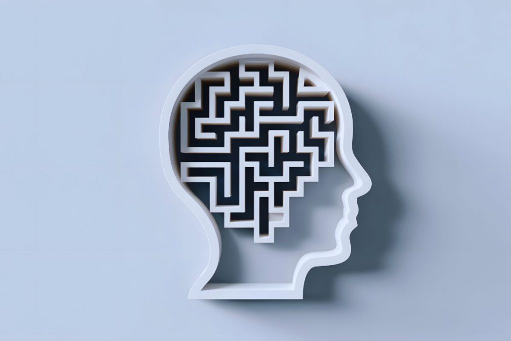 questions that make you think (2) A graphic of a man overthinking.