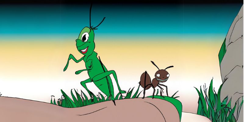 A short story about The Ant and The Grasshopper.