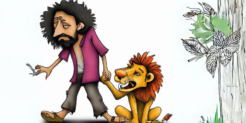 The story about The Lion and the Poor Slave.