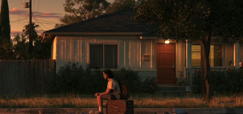 causes-of-homelessness3 Young person with a suitcase outside a home, highlighting personal causes of homelessness.